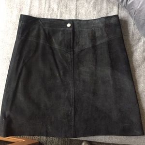 Bebe Black Suede Skirt